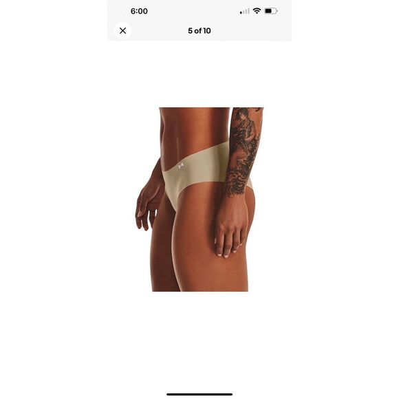 Under Armour Womens Sz M Pure Stretch (3 Pack) Hipster Briefs Underwear - Beige - Picture 4 of 5